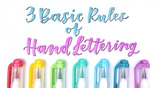 3 Basic Hand Lettering Rules for Beginners to Improve your Hand Lettering Fonts [upl. by Aneleve]