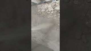 How to tuckpoint stonerock foundation with Shotcrete  Gunite Limestone foundation restorations [upl. by Ailongam]