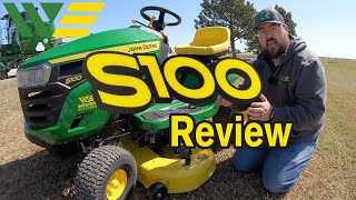 2021 John Deere S100 Riding Mower Review and Walkaround [upl. by Butcher808]