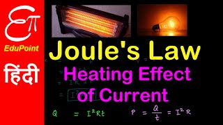 Joules law of heating effect of current  For Class 10 and Class 12  in HINDI  हिंदी [upl. by Suravart]