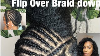 Detailed Flip over Braid Method for a Sew In  IVY method Dsoleil twins [upl. by Pinkerton]