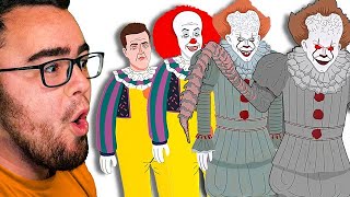 Reacting to PENNYWISE the EVOLUTION [upl. by Blas938]