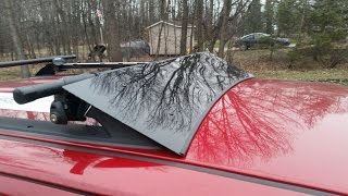 Diy roof rack wind deflector [upl. by Asilec]