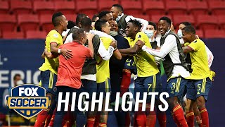 Colombia outlast Uruguay in penalty kicks advance to semifinals  2021 Copa America Highlights [upl. by Niran]