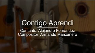 Contigo Aprendi  Puro Mariachi Karaoke  Alejandro Fernandez [upl. by Yrrem]