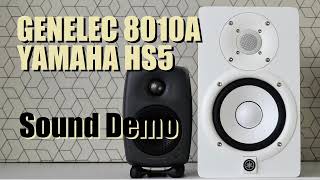 Genelec 8010A Genelec G One vs Yamaha HS5  Sound Demo w Bass Test [upl. by Purcell353]