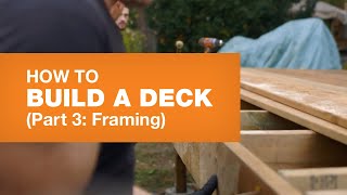 Deck Framing How to Build a Deck Part 35 [upl. by Ilana558]