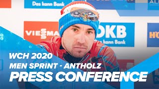 Antholz 2020 Men Sprint Press Conference [upl. by Llertnahs]