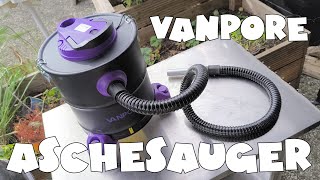 VANPORE Aschesauger Kaminsauger Staubsauger Trockensauger 1200W [upl. by Tadashi]