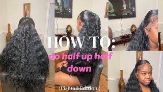 Half Up Half Down  Organique Hair Breezy Wave  12 Hair [upl. by Retsbew]