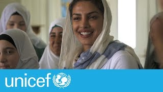 Priyanka Chopras emotional visit with Syrian refugee girls [upl. by Assened]