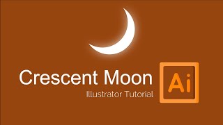 Tutorial Crescent Moon  Adobe Illustrator [upl. by Aba844]