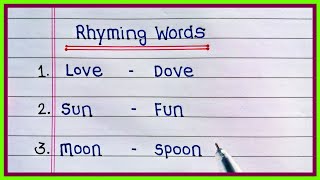 20 Rhyming Words in English  Rhyming Words [upl. by Noirda867]