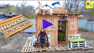 HOUSE FROM PALLETS  DIY [upl. by Klimesh]