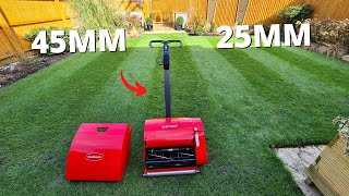 First Mow with Swardman Taking the Lawn from 45mm to 25mm [upl. by Medea]