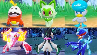 Pokémon Scarlet amp Violet  All Starter Evolutions HD [upl. by Liahkim946]