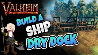 How To Build a Ship Dry Dock  Valheim Sea Port [upl. by Eelyek]