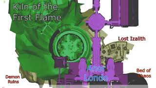 Dark Souls 1  Kiln of The First Flame Location  Map Viewer [upl. by Neelak]