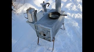 Make A Simple Cheap Tent Wood stove  Part 2 [upl. by Noraj]