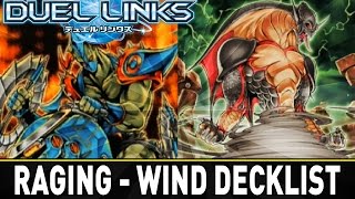 RAGING WINDS Decklist  YuGiOh Duel Links Mobile w ShadyPenguinn [upl. by Novelc885]