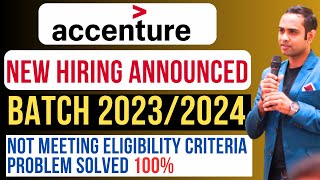 🔴Accenture Official Hiring 2024 Announced  Batch 20232024  Salary 46LPA [upl. by Ydissac712]