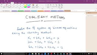 Cholesky Method Example [upl. by Nylirac]