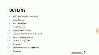 Psychological Wellbeing Scale [upl. by Odnanref]