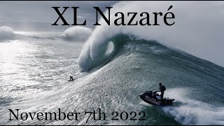 Big Nazaré  November 7th 2022  crazy drone footage  Lucas Chianca Nic Von Rupp and more [upl. by Enelrats]