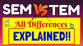 What is Difference Between SEM amp TEM  All Differences Explanation between SEM and TEM  SEM VS TEM [upl. by Edison]