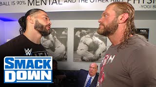 Edge approaches Roman Reigns to discuss WrestleMania showdown SmackDown March 26 2021 [upl. by Amand]