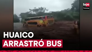 Junín bus fue arrastrado por huaico [upl. by Dolli102]