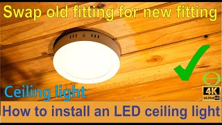 How to install an LED ceiling light  rewire light fitting [upl. by Mauve]