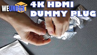 Unboxing 4k HDMI Dummy Plug Virtual Display Emulator Adapter HDMI 14 [upl. by Marvin]