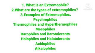 Extremophiles its types and examples [upl. by Oriana873]