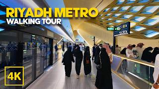 Riyadh Metro Walking Tour  Riyadh Metro Station in 4K  Saudi Arabia [upl. by Rednal]