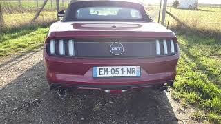 Mustang GT 2017 Convertible avec Corsa Sport AB  H Pipe Steeda inox  Vibrant resonators [upl. by Javed505]