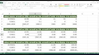 tutoriel Excel 2013 11 Arrondis [upl. by Aynnek]