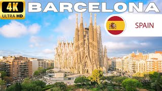 ã€4Kã€‘Barcelona Parc de la Ciutadella  Arc de Triomf  La Sagrada Familia  60 fps [upl. by Nylorak371]