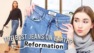 Trying Reformation  the best jeans theyre sustainable [upl. by Crenshaw714]