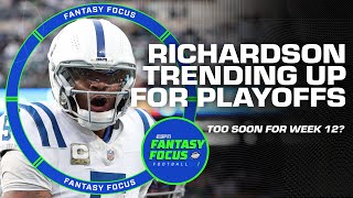 Anthony Richardson becoming a SOLID QB for Fantasy Football Playoffs 👀  Fantasy Focus [upl. by Hizar]