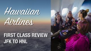 Flying Hawaiian Airlines First Class JFK to HNL [upl. by Athene]