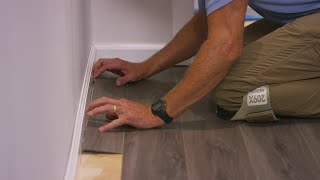 DIY Flooring How to Install Flexible Glue Down Vinyl Flooring [upl. by Llenrag]