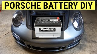 How To Replace a Dead Battery on a Porsche 911 997 amp 987 Boxster  Cayman DIY [upl. by Ferino190]