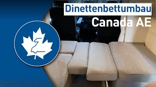 Dinettenbettumbau Ahorn Camp Canada AE  Modelljahr 2022 [upl. by Dazhehs]