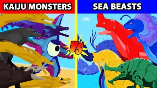 Kaiju Monsters vs Sea Beast  Kaiju Animation [upl. by Nelie889]