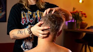 ASMR Scalp Therapy  Head Scalp amp Neck Massage  No Talking [upl. by Teufert]