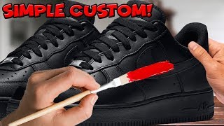 EASY Custom BLACK AIR FORCE 1s [upl. by Harbed763]