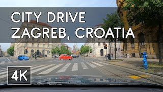 City Drive Zagreb Croatia  4K UHD Virtual Travel [upl. by Neram]