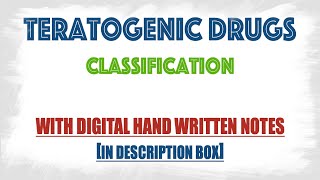 Teratogenic Drugs classification according to US FDA classification [upl. by Quintie582]