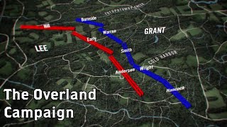 The Wilderness to Cold Harbor Grants Overland Campaign Animated Battle Map [upl. by Ik]